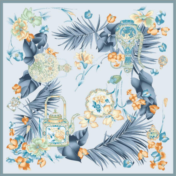 Women's silk large square scarf 100% mulberry silk scarf mother gift shawl 42*42 inch