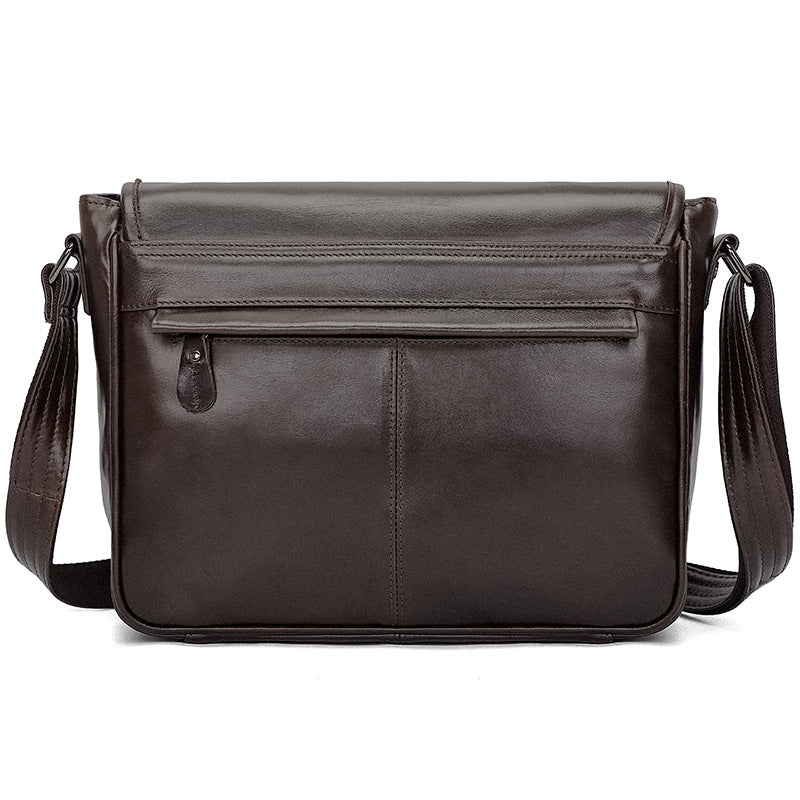 Men's Top Layer Cowhide Shoulder Bag, Crossbody Bag, Super Cool Computer Bag